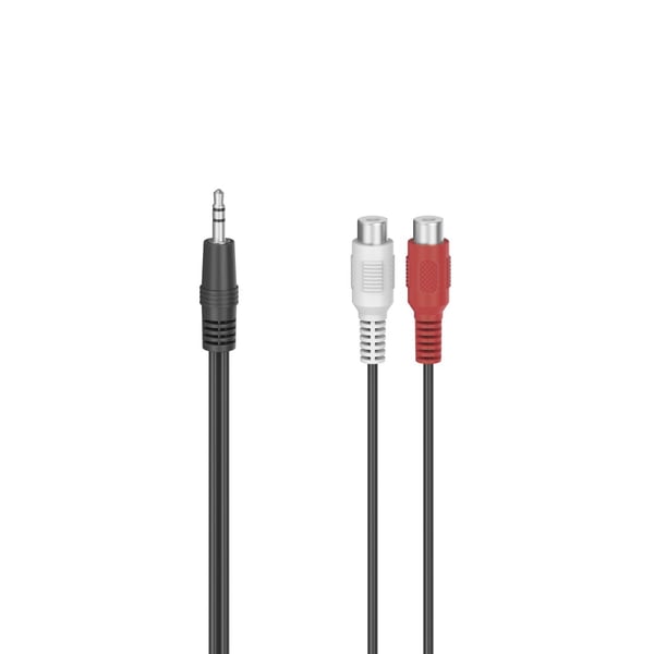 Hama 00205185 audiokaapeli 0,1 m 2 x RCA 3.5mm Musta