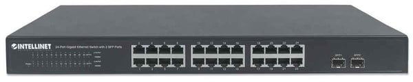 Intellinet 561044 netværksswitch Ikke administreret L2 Gigabit Ethernet (10/100/1000) 1U Sort