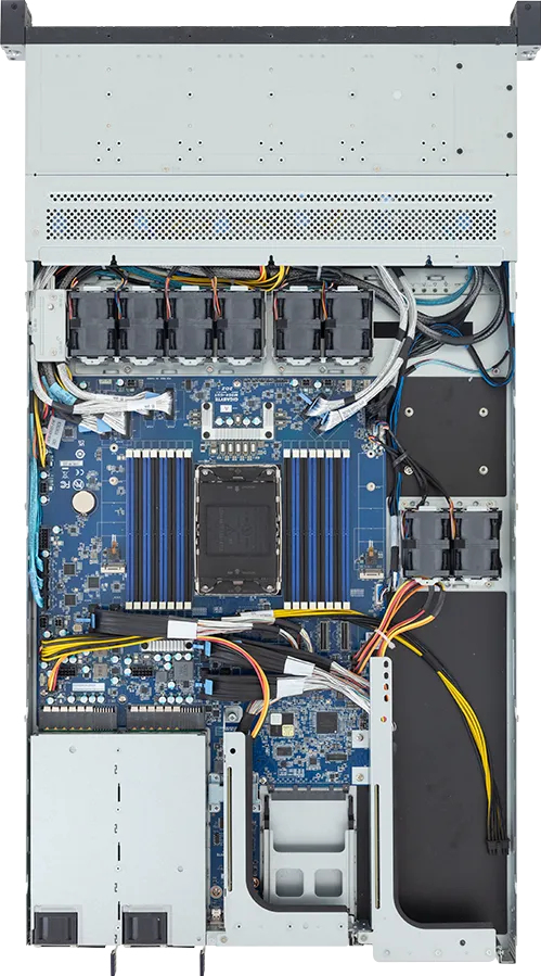 GIGABYTE R164-SG5-AAV1 server barebone LGA 4710 Stativ (1U) Sort, Stål