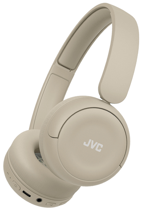 JVC HA-S59W Headset Kabel & Trådlös Huvudband Musik/vardag USB Type-C Bluetooth Beige