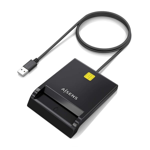 AISENS ASCR-SN06-BK läsare smarta kort inomhus USB USB 2.0 Svart