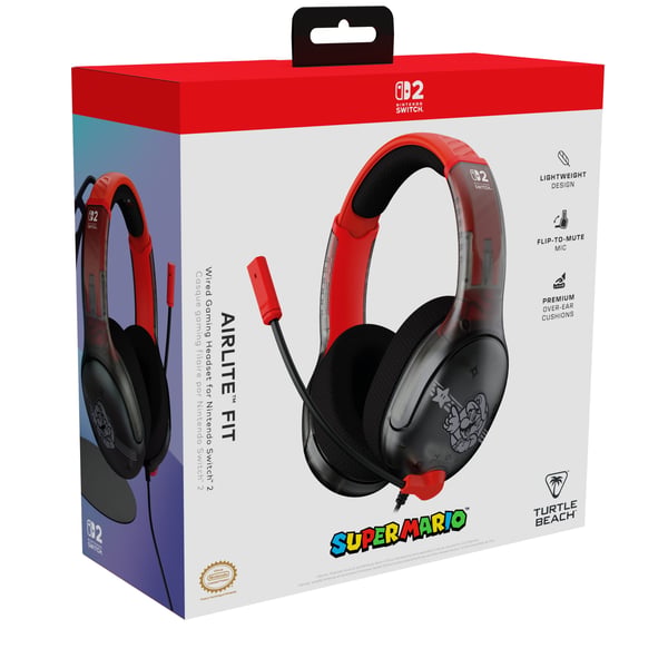 Turtle Beach Airlite Fit Headset Kabel Huvudband Spela Svart, Röd