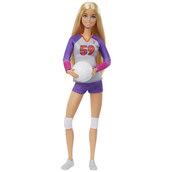 Barbie Made to Move Barbie-nukke ja tarvikkeita, -lentopalloilijanukke, ammattinukke