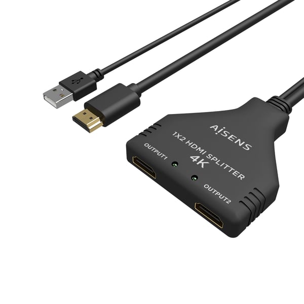 AISENS A123-0654 video-splitter HDMI 2x HDMI