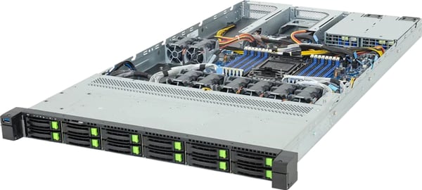 GIGABYTE R164-SG5-AAV1 server barebone LGA 4710 Stativ (1U) Sort, Stål