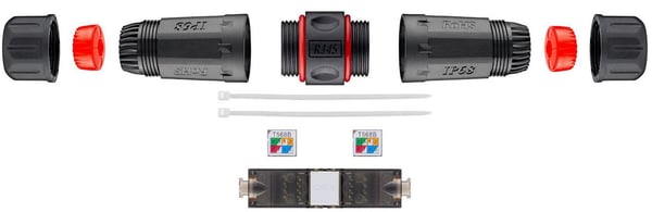 Microconnect KON525 kabelsamler RJ-45 Sort