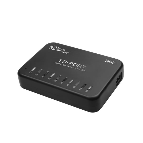Microconnect 200W 10-port USB-C Charger