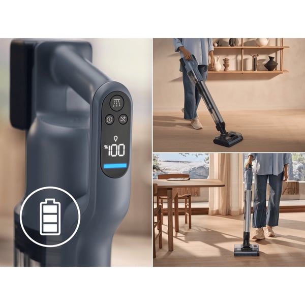 Electrolux EW82U1DB 2-in-1-varsi-imuri Akku Kuiva ja märkä Sykloninen Pussiton 85 W Sininen 4,3 ah