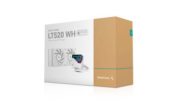 DeepCool LT520 WH Processor Allt-i-ett vätskekylare 12 cm Vit 1 styck