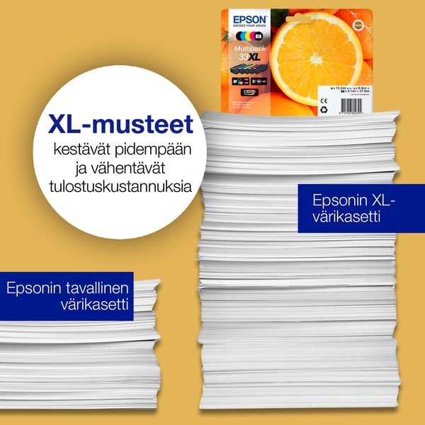 Epson Oranges 33 Appelsiinit Claria Premium, moniväripakkaus, 5 väriä, EasyMail
