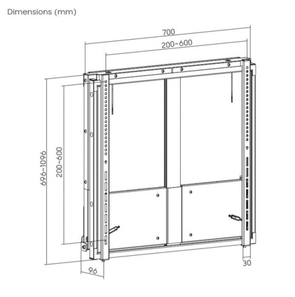 Equip 650345 tv-beslag 2,18 m (86") Sort