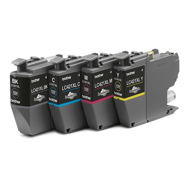 Brother LC421XLVALDR mustekasetti 4 kpl Alkuperäinen Musta, Syaani, Magenta, Keltainen