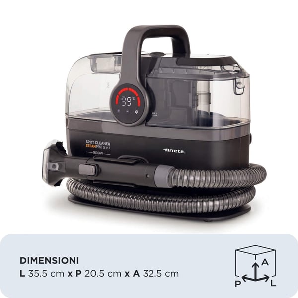 Ariete 00P248400AR0 höyrypesuri Kannettava höyrypesuri 1,7 L 1800 W Musta