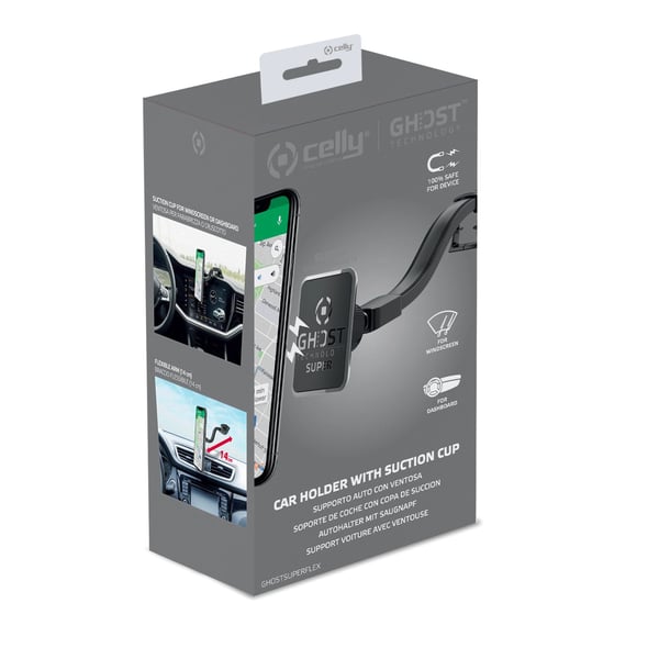 Celly GHOSTSUPERFLEX hållare Passiv hållare Mobiltelefon / smartphone Svart