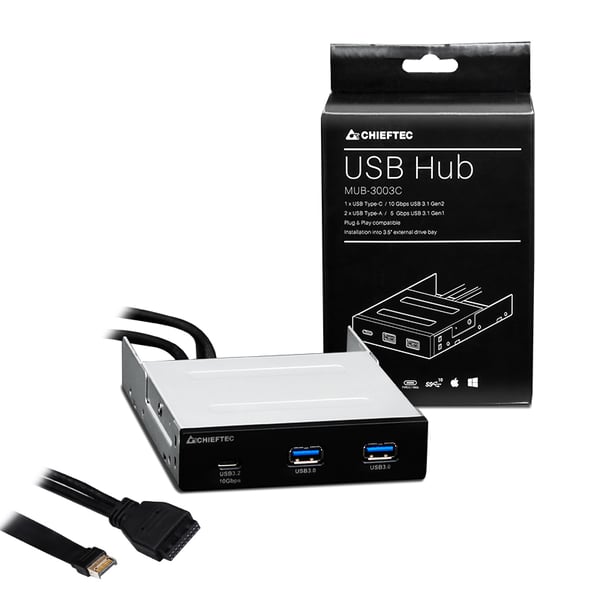 Chieftec MUB-3003 drive bay-paneler Svart