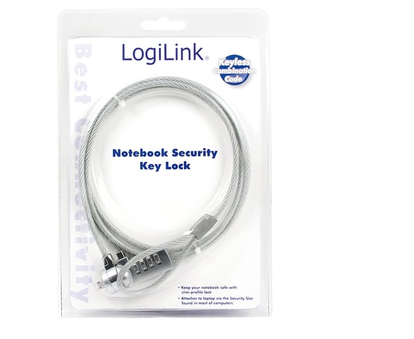 LogiLink Notebook Security Lock w/ Combination kabellås 1,5 m