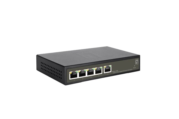 LevelOne GES-2105P nätverksswitchar hanterad L2 Gigabit Ethernet (10/100/1000) Strömförsörjning via Ethernet (PoE) stöd Svart