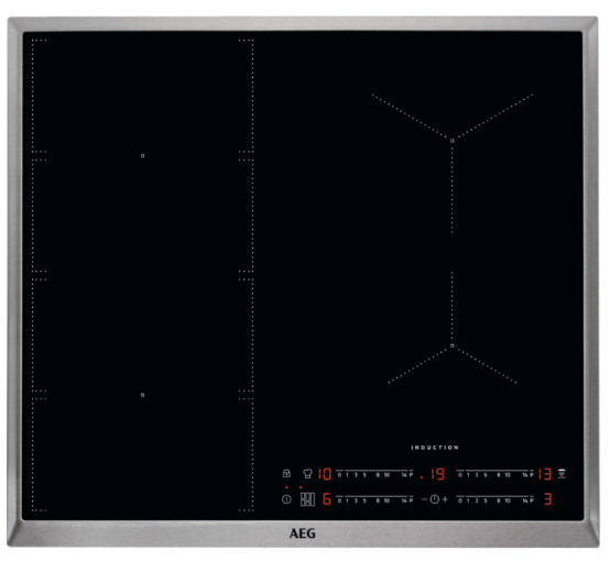 AEG IKS6447CXB Sort Indbygget 57.6 cm Zone induktionskogeplade 4 zone(s)
