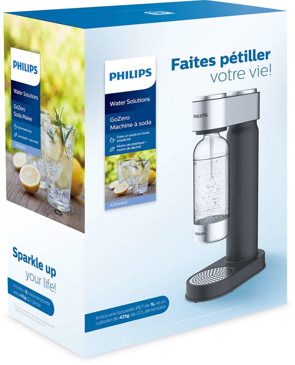 Philips ADD4902BK/10 kolsyremaskin Plast Svart