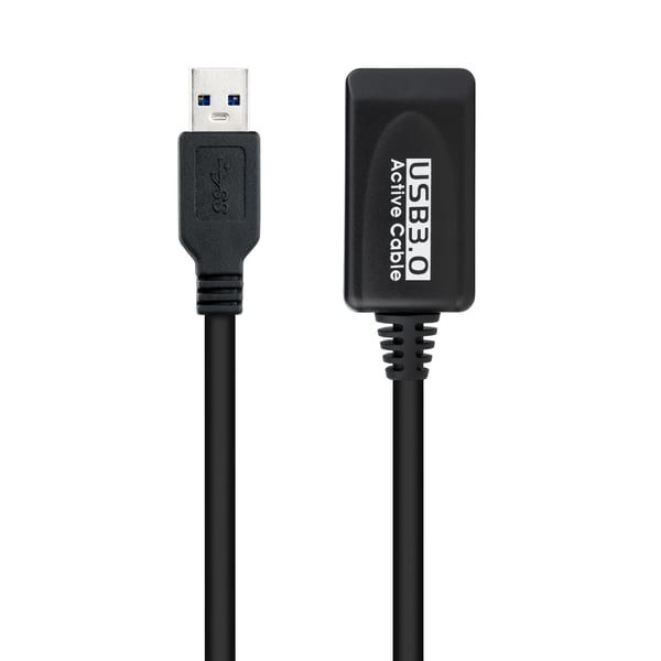 Nanocable 10.01.0311 USB-kabel USB 3.2 Gen 1 (3.1 Gen 1) 5 m USB A 5 Gbit/sek. Sort