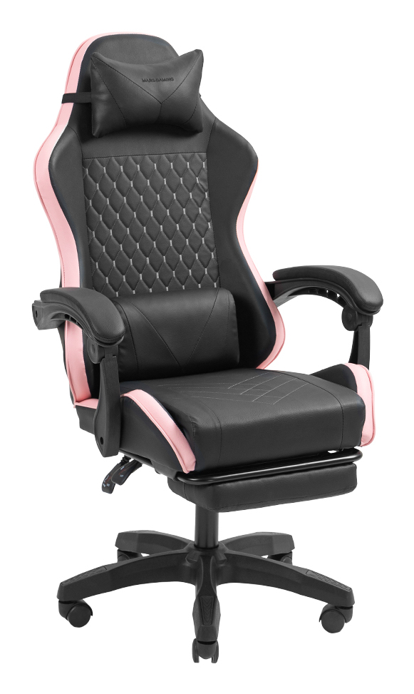 Mars Gaming MGC-X PC gamingstol Polstret sæde Sort, Lyserød