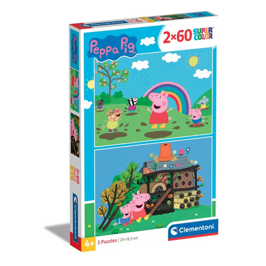 Clementoni Peppa Pig Supercolor 2 x 60 Kuviopalapeli 60 kpl Sarjakuvat