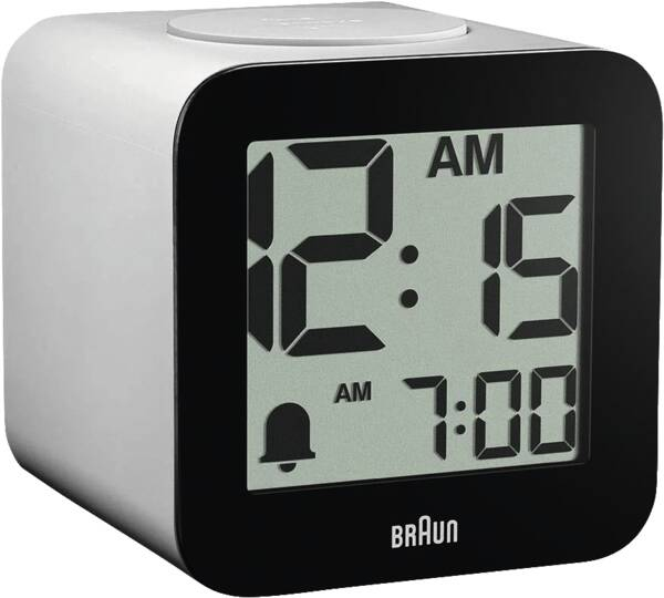 Braun BC25WP Quarts-klocka Andra Svart, Vit Braun BC25WP Quarts-klocka Andra Svart, Vit