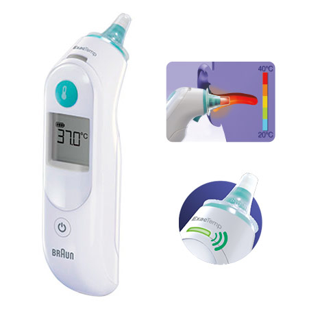 Braun ThermoScan 5 IRT6020 Kontakt Vit Öra