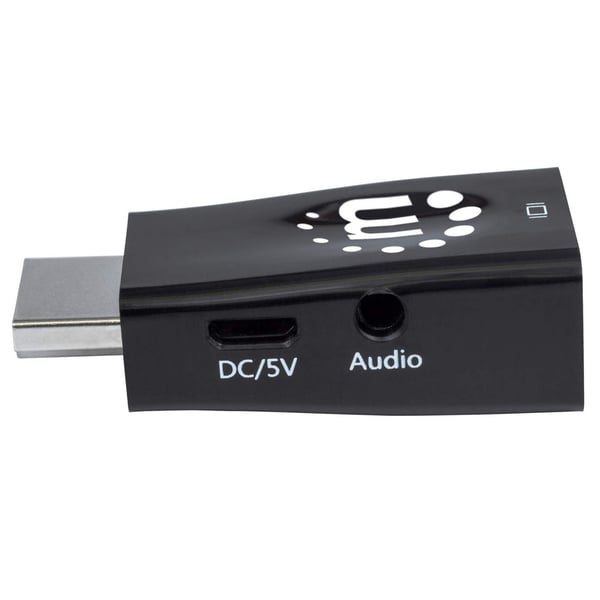 Manhattan 151542 kabelomvandlare (hane/hona) HDMI VGA, 3.5mm Svart