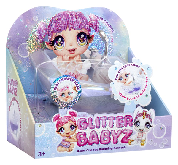 Glitter Babyz Color Change Bubbling Bathtub Dukker, badekar