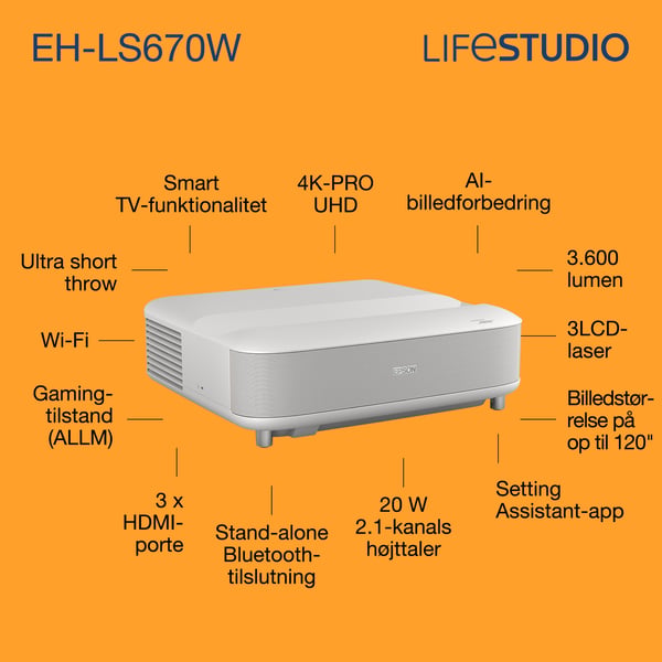 Epson Lifestudio Grand EH-LS670W – Diamanthvid