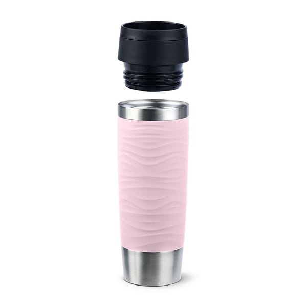 EMSA Travel Mug Waves Grande 500 ml Rosa, Rostfritt stål
