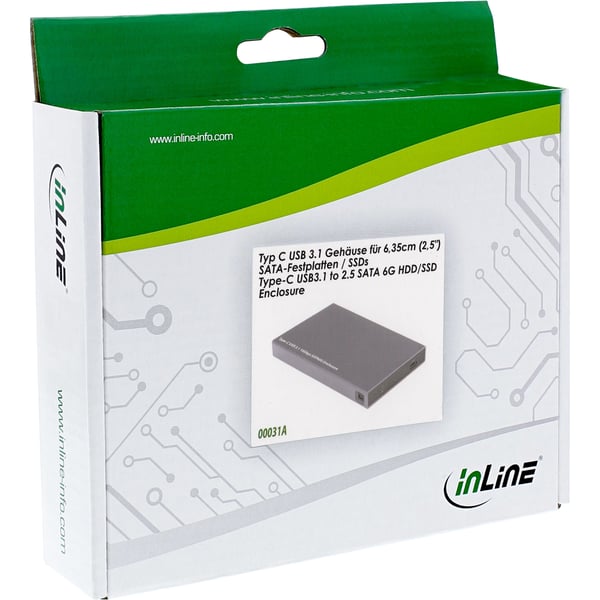 InLine 00031A drevkabinet HDD/SSD kabinet Sort 2.5"