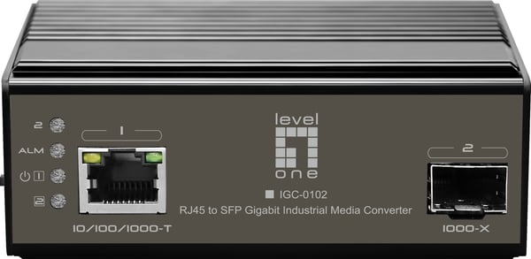 LevelOne IGC-0102 netværksomformer til medie 1000 Mbit/s Sort