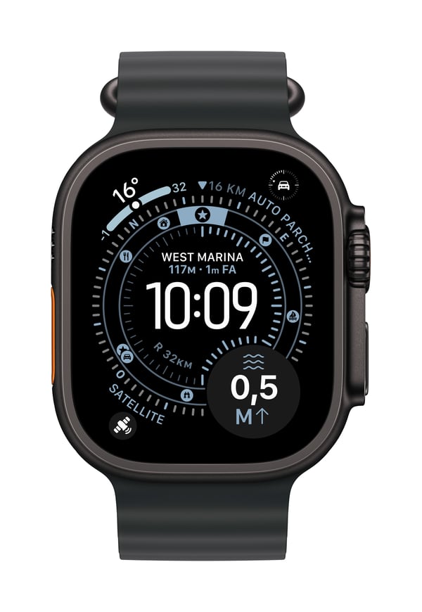 Apple MYPD3ZM/A smarta bärbart tillbehör Band Svart Fluoroelastomer, Titan