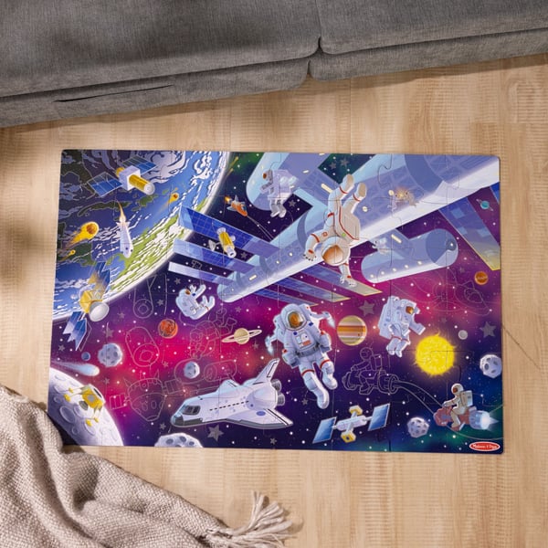 Melissa & Doug Outer Space Glow-in-the-Dark Kuviopalapeli 48 kpl Avaruus
