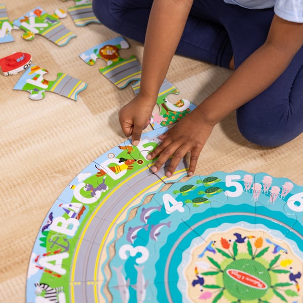 Melissa & Doug Round the Shore Tracks Floor Puslespil 48 stk Verden