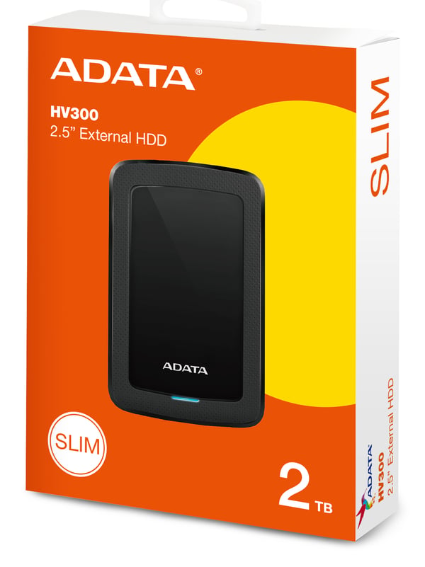 ADATA HV300 ulkoinen kovalevy 2 TB 2.5" 3.2 Gen 1 (3.1 Gen 1) Musta