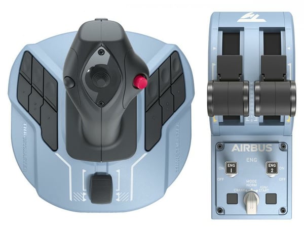 Thrustmaster TCA Officer Pack Airbus Edition Svart, Blå USB Flykt Sim Analog / Digital PC