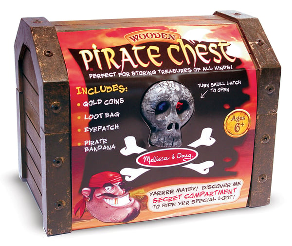 Melissa & Doug Wooden Pirate Chest