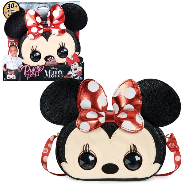 Purse Pets BAG INA PrsPtsDsneyInteractiveMinnie GML Beige, Sort, Rød Pige Skuldertaske
