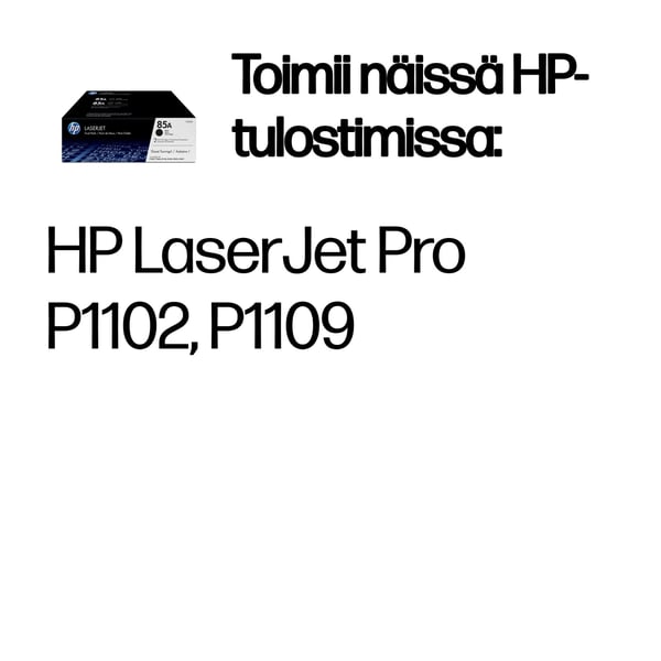 HP 85A, alkuperäinen musta LaserJet-värikasetti, kaksoispakkaus