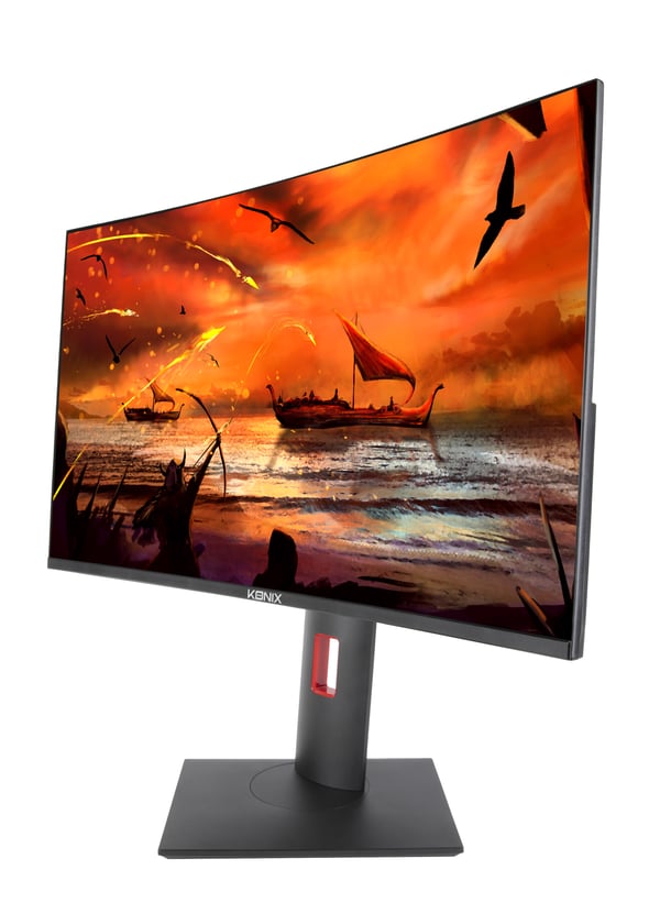 Konix Drakkar KX DK SHADOW 27' 180HZ CURVED tietokoneen litteä näyttö 68,6 cm (27") 1920 x 1080 pikseliä Full HD LED Musta