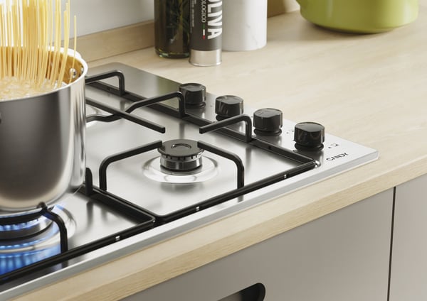 Candy Smart CHW6LBX/4U Rostfritt stål Inbyggd 60 cm Gas 4 zone(s)