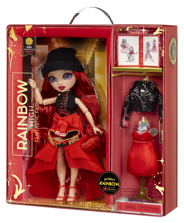 Rainbow High Fantastic Fashion Doll- Ruby (red)