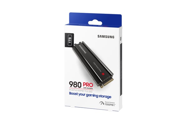 Samsung 980 PRO PCle 4.0 NVMe M.2 SSD med varmeafleder 1TB