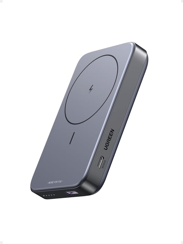 Ugreen 10000mAh Mini Powerbank Wireless 20W with MagSafe grey Lithium polymer (LiPo) Trådløs opladning Grå Ugreen 10000mAh Mini Powerbank Wireless 20W with MagSafe grey Lithium polymer (LiPo) Trådløs opladning Grå