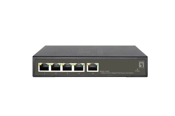 LevelOne GES-2105P nätverksswitchar hanterad L2 Gigabit Ethernet (10/100/1000) Strömförsörjning via Ethernet (PoE) stöd Svart