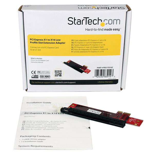 StarTech.com PCI Express x1 til x16 Extender Adapter