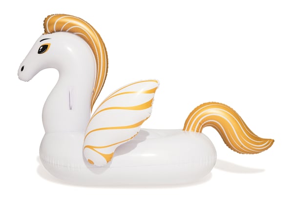 Bestway 41121 pool- och badmadrass Guld, Vit Vinyl Sittbadleksak